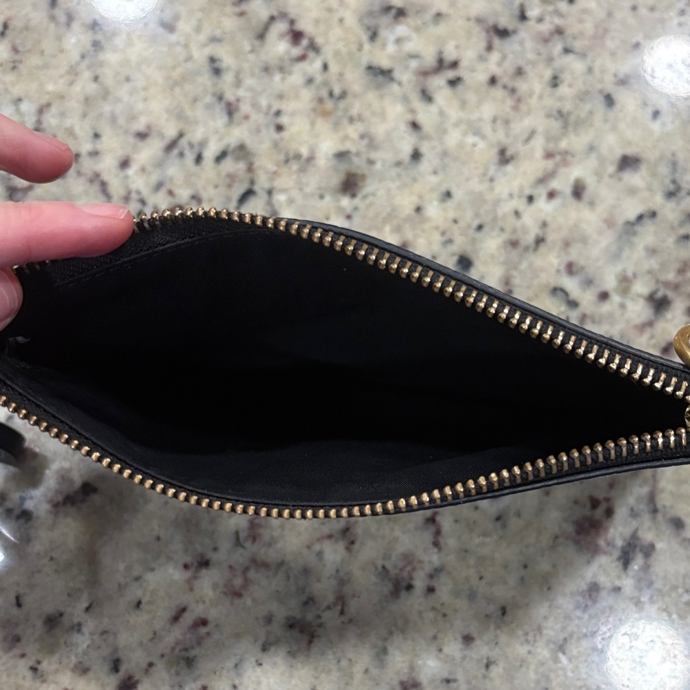 Tory Burch Black Leather Pouch - Picture 2 of 4
